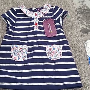 New with tags red white and blue baby girl dress